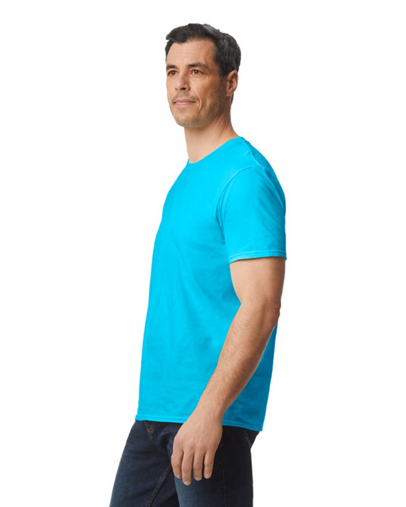 Caribbean Blue Men's Gildan 980 T-Shirts | HOXR94672