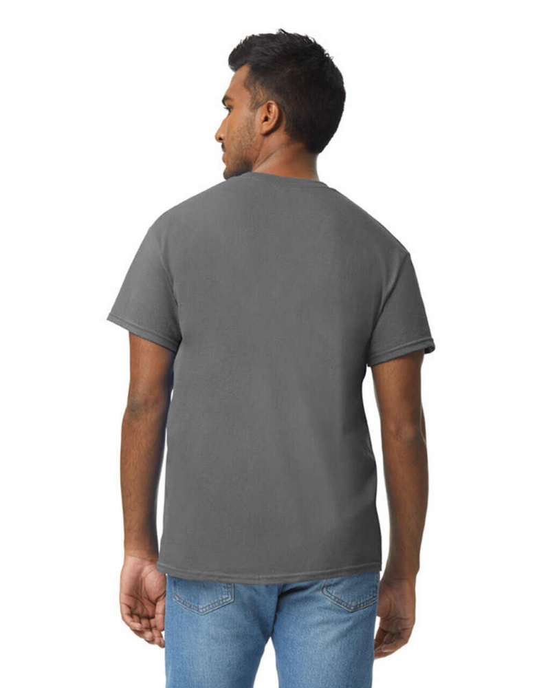 Charcoal Men's Gildan 5000 T-Shirts | ZCYW32654