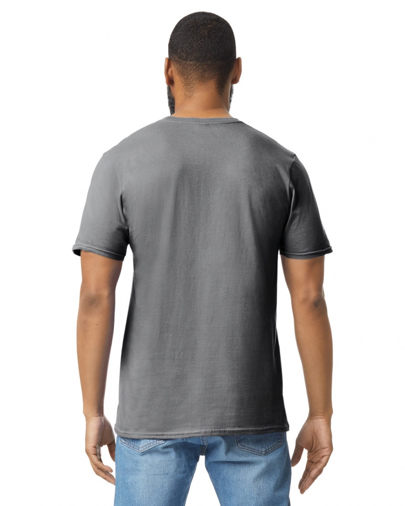 Charcoal Men's Gildan 64000 T-Shirts | SADP34215