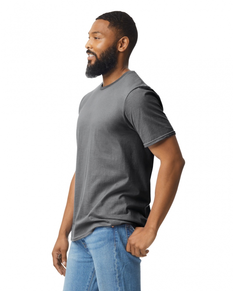 Charcoal Men's Gildan 64000 T-Shirts | SADP34215