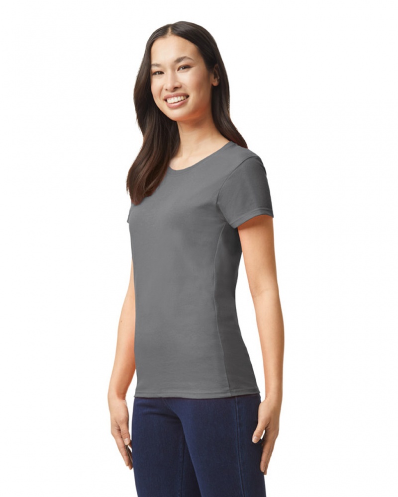 Charcoal Women's Gildan 5000L T-Shirts | KVCQ47512