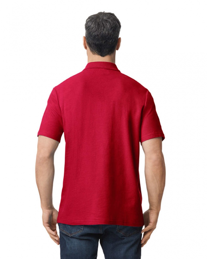 Cherry Red Men's Gildan 64800 Pique Polo | LMVJ63485