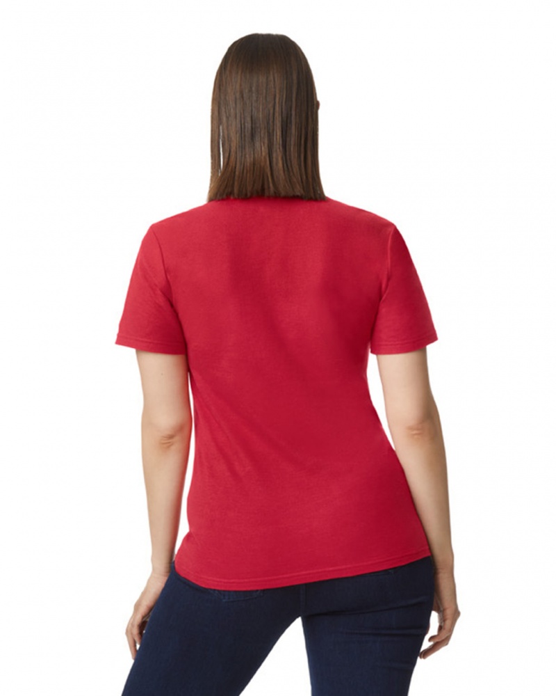 Cherry Red Women's Gildan 64800L Pique Polo | ICVW43726