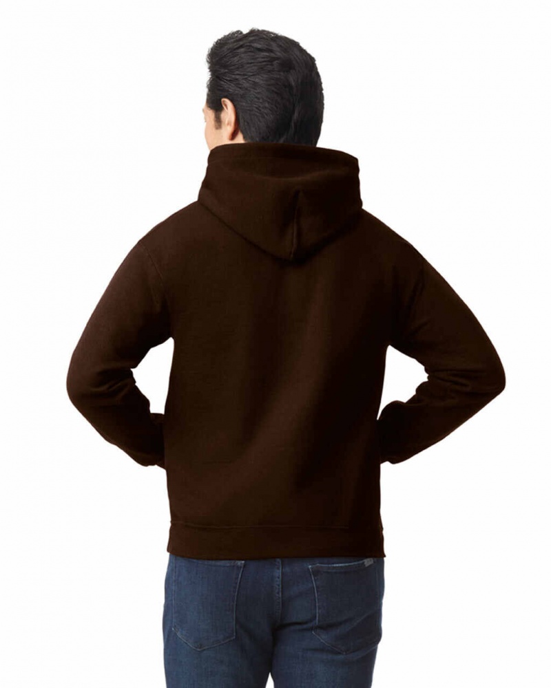 Dark Chocolate Men's Gildan 18500 Hoodie Sweatshirt | ZKBE07635