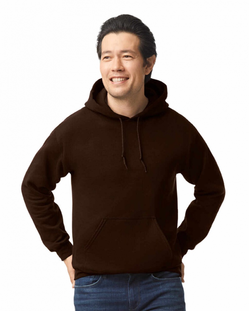 Dark Chocolate Men\'s Gildan 18500 Hoodie Sweatshirt | ZKBE07635