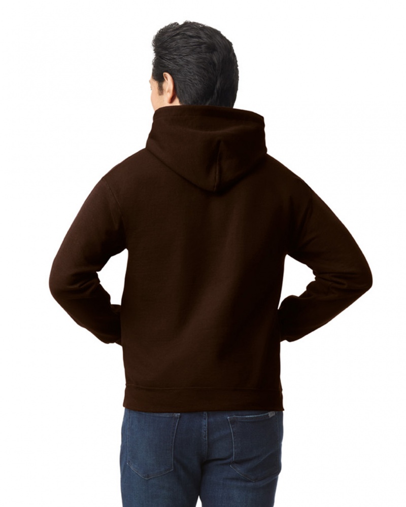 Dark Chocolate Men's Gildan 18500 Hoodie | LWXB76284