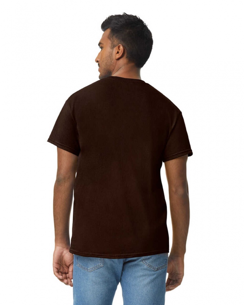 Dark Chocolate Men's Gildan 5000 T-Shirts | OZQY09483