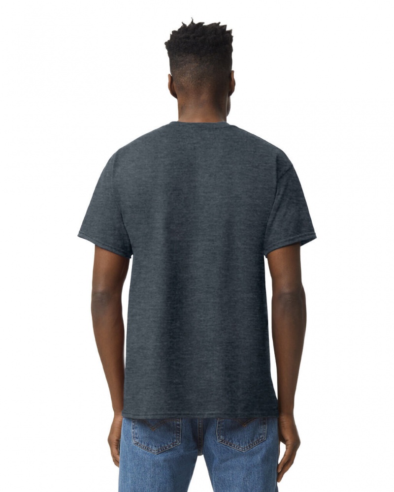 Dark Heather Men's Gildan 5000 T-Shirts | KQHL92580