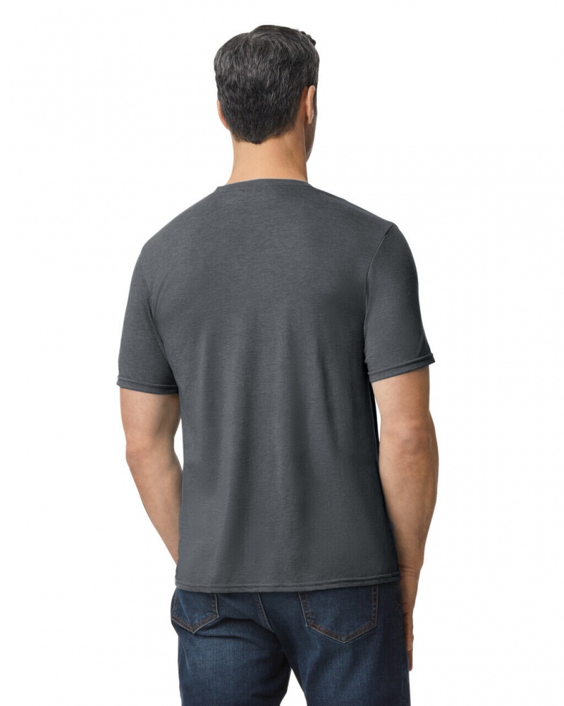 Dark Heather Men's Gildan 6750 Tri-Blend T-Shirts | CDMY06587