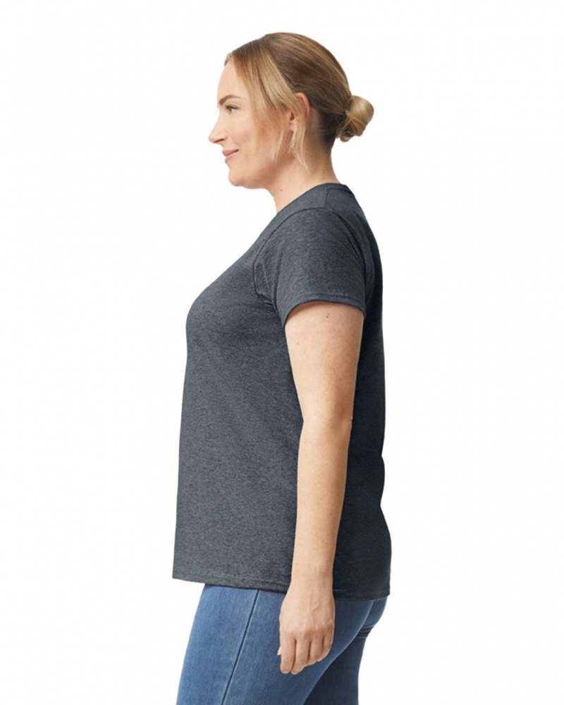 Dark Heather Women's Gildan 2000L T-Shirts | ESYC47950