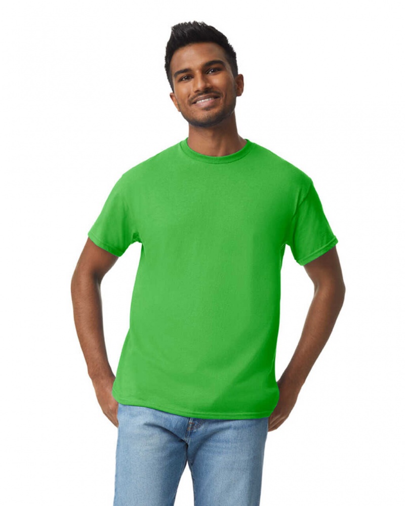 Electric Green Men\'s Gildan 5000 T-Shirts | PKVR46702