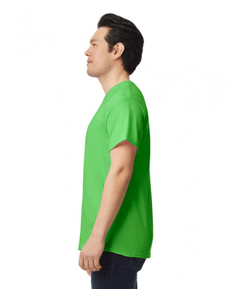 Electric Green Men's Gildan 8000 T-Shirts | EMXR20695