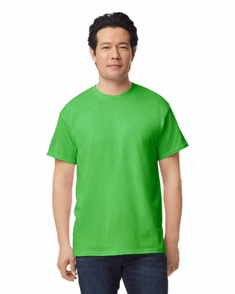 Electric Green Men\'s Gildan 8000 T-Shirts | EMXR20695