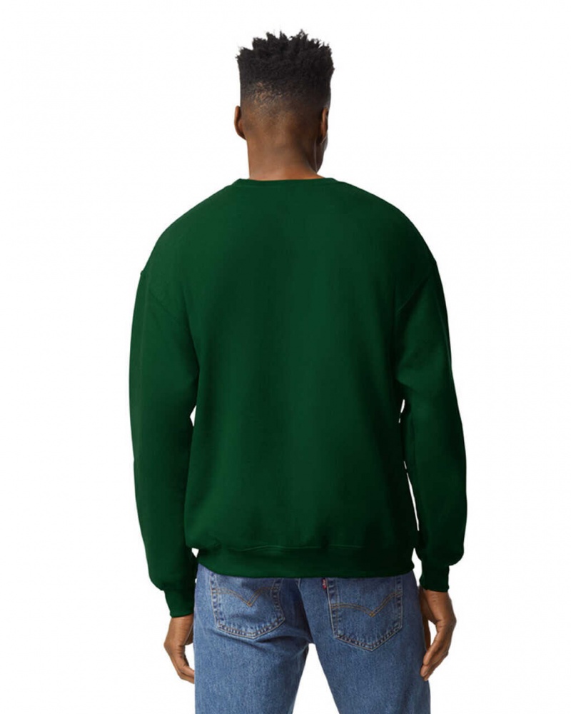 Forest Green Men's Gildan 18000 Crewneck Sweatshirt | SREC29148