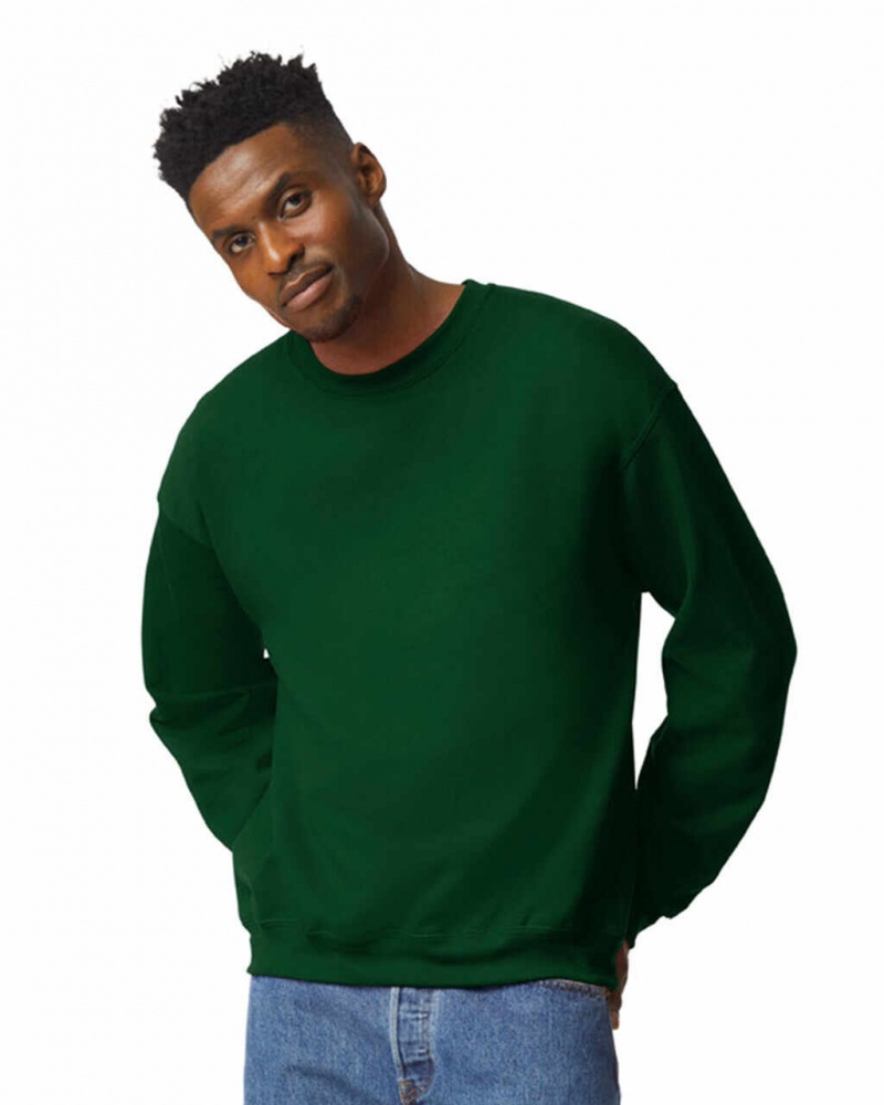 Forest Green Men\'s Gildan 18000 Crewneck Sweatshirt | SREC29148