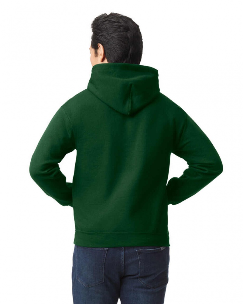 Forest Green Men's Gildan 18500 Hoodie Sweatshirt | EMRU68205