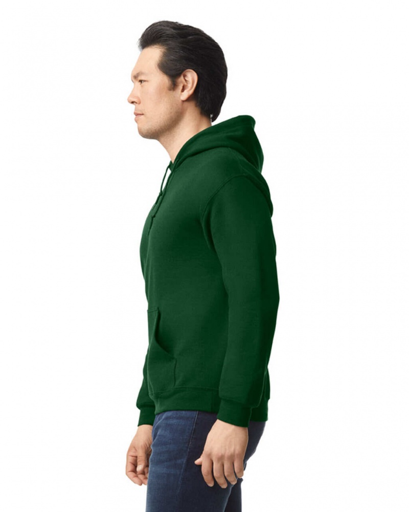 Forest Green Men's Gildan 18500 Hoodie Sweatshirt | EMRU68205