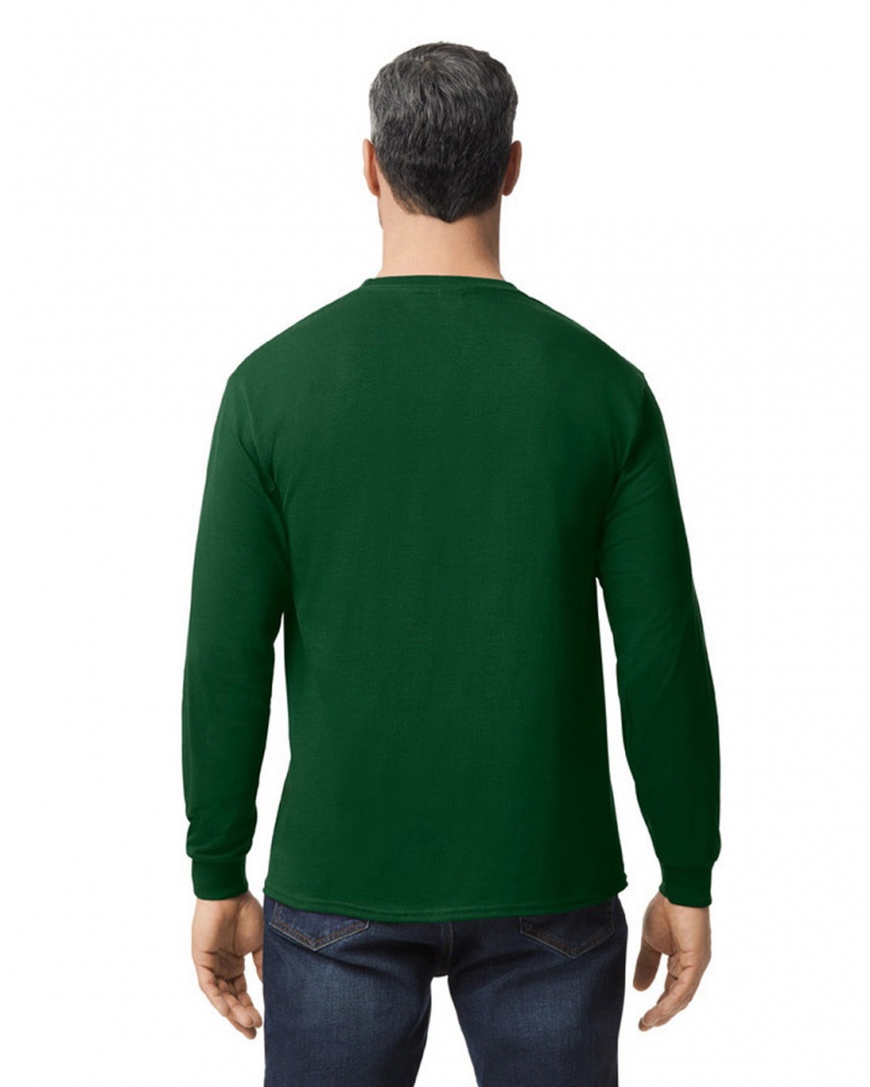 Forest Green Men's Gildan 5400 Long Sleeve T-Shirts | GWNL98123