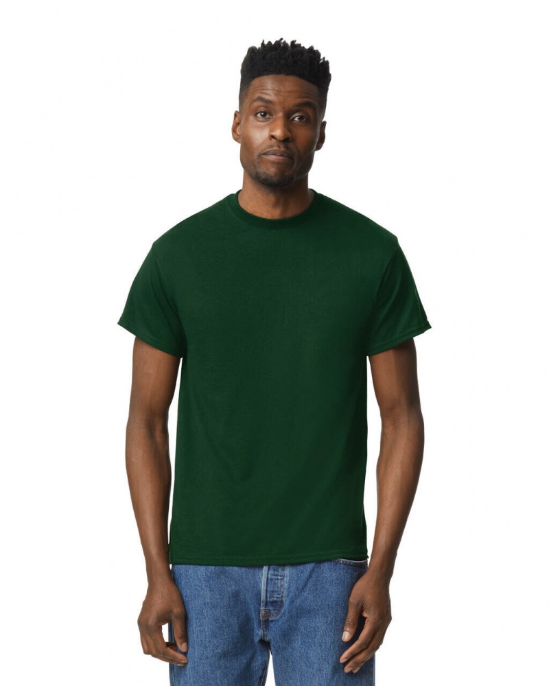 Forest Green Men\'s Gildan 8000 T-Shirts | FVYG14027