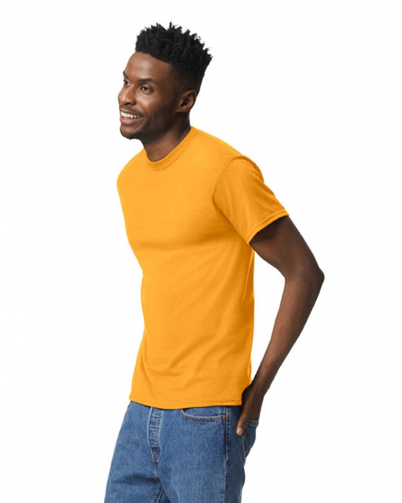 Gold Men's Gildan 8000 T-Shirts | QTZP10732