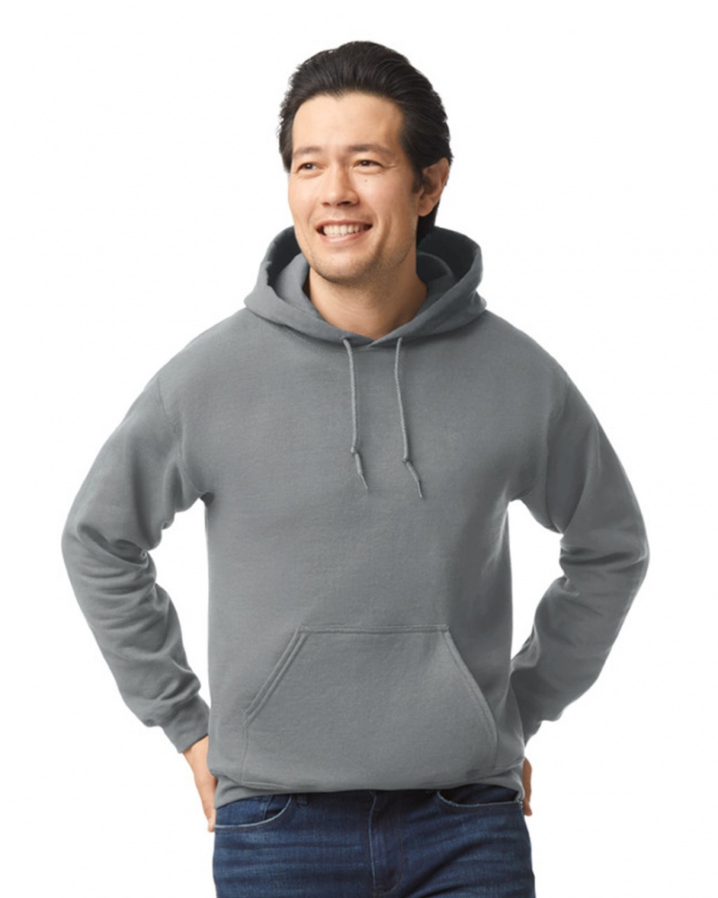 Graphite Heather Men\'s Gildan 18500 Hoodie | SNQU70253