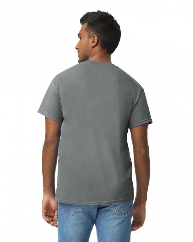 Graphite Heather Men's Gildan 5000 T-Shirts | CVLB53896