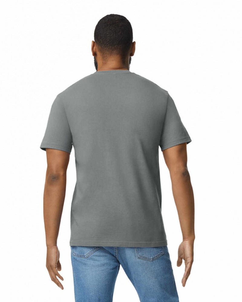 Graphite Heather Men's Gildan 65000 Midweight T-Shirts | DRXZ12634