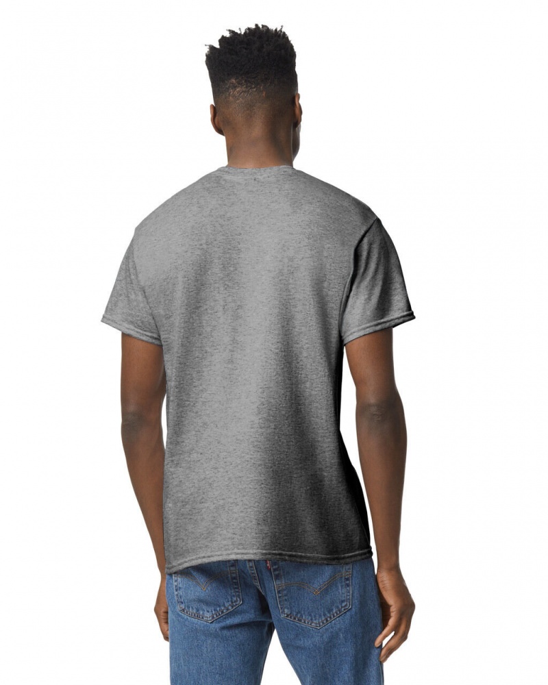 Graphite Heather Men's Gildan 8000 T-Shirts | LZOK19675