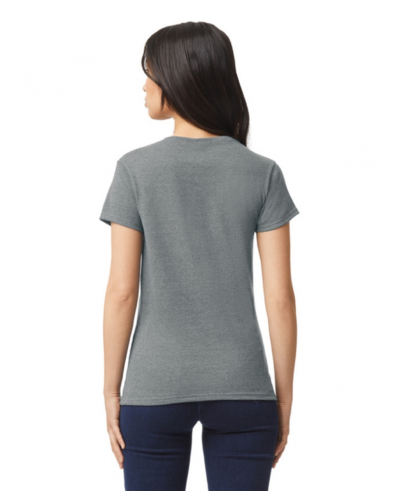 Graphite Heather Women's Gildan 5000L T-Shirts | OMFX48203