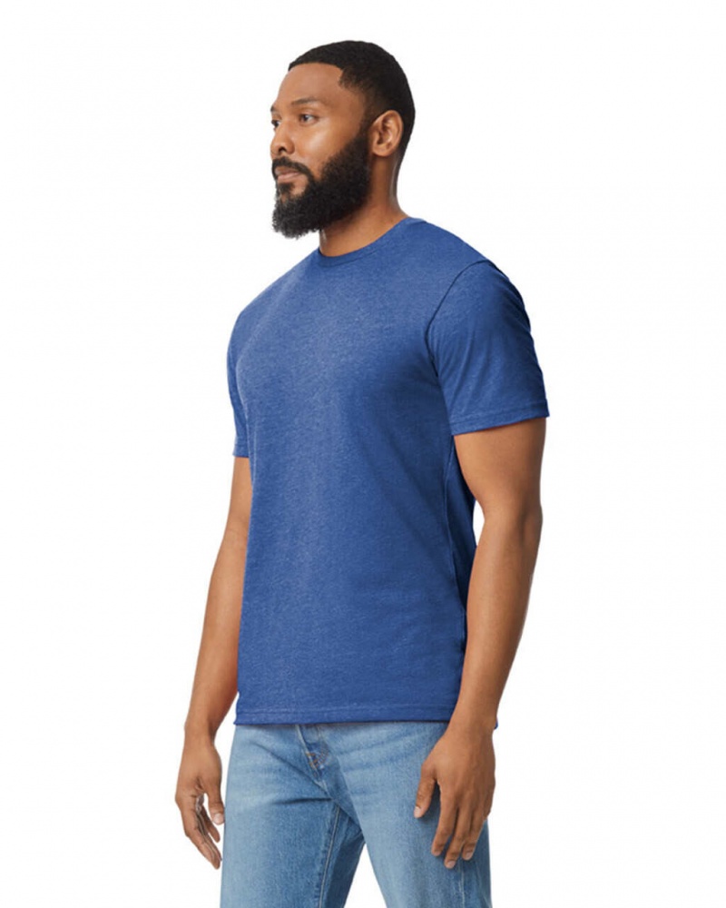 Heather Blue Men's Gildan 980 T-Shirts | GJRV60582