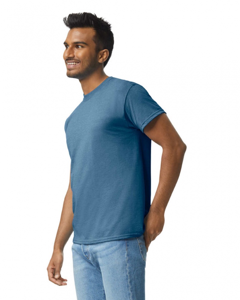 Heather Indigo Men's Gildan 2000 T-Shirts | BWCG06738