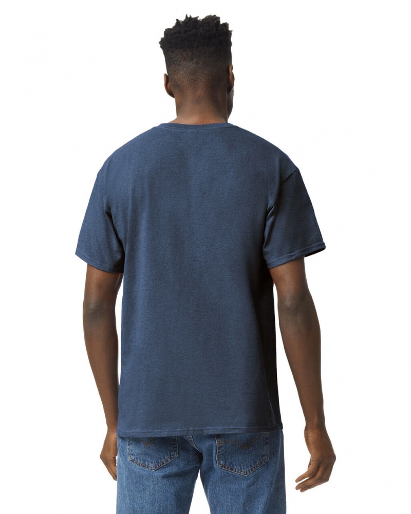 Heather Navy Men's Gildan 5000 T-Shirts | QFHA49780