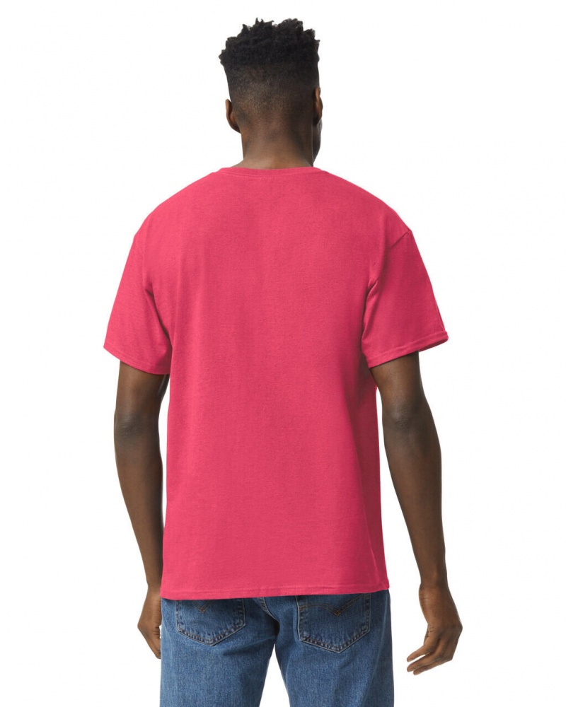 Heather Red Men's Gildan 5000 T-Shirts | HBVI27145