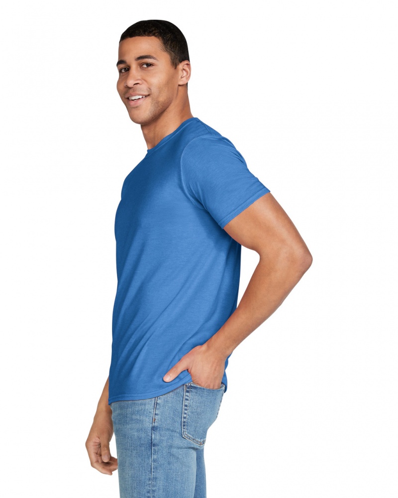 Heather Royal Men's Gildan 64000 T-Shirts | OAIJ54698