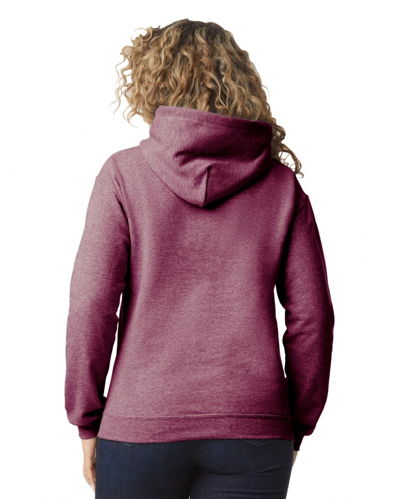 Heather Sport Dark Maroon Women's Gildan 18500 Hoodie | LTBH57439