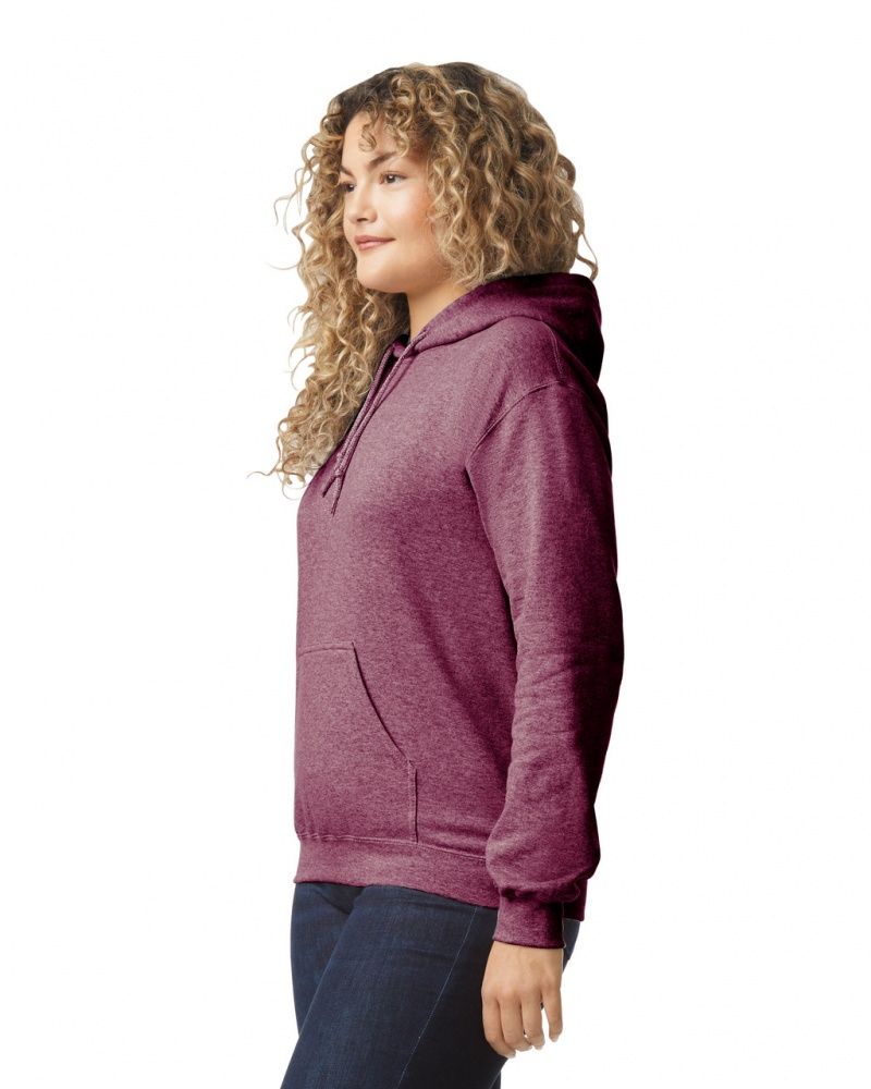 Heather Sport Dark Maroon Women's Gildan 18500 Hoodie | LTBH57439