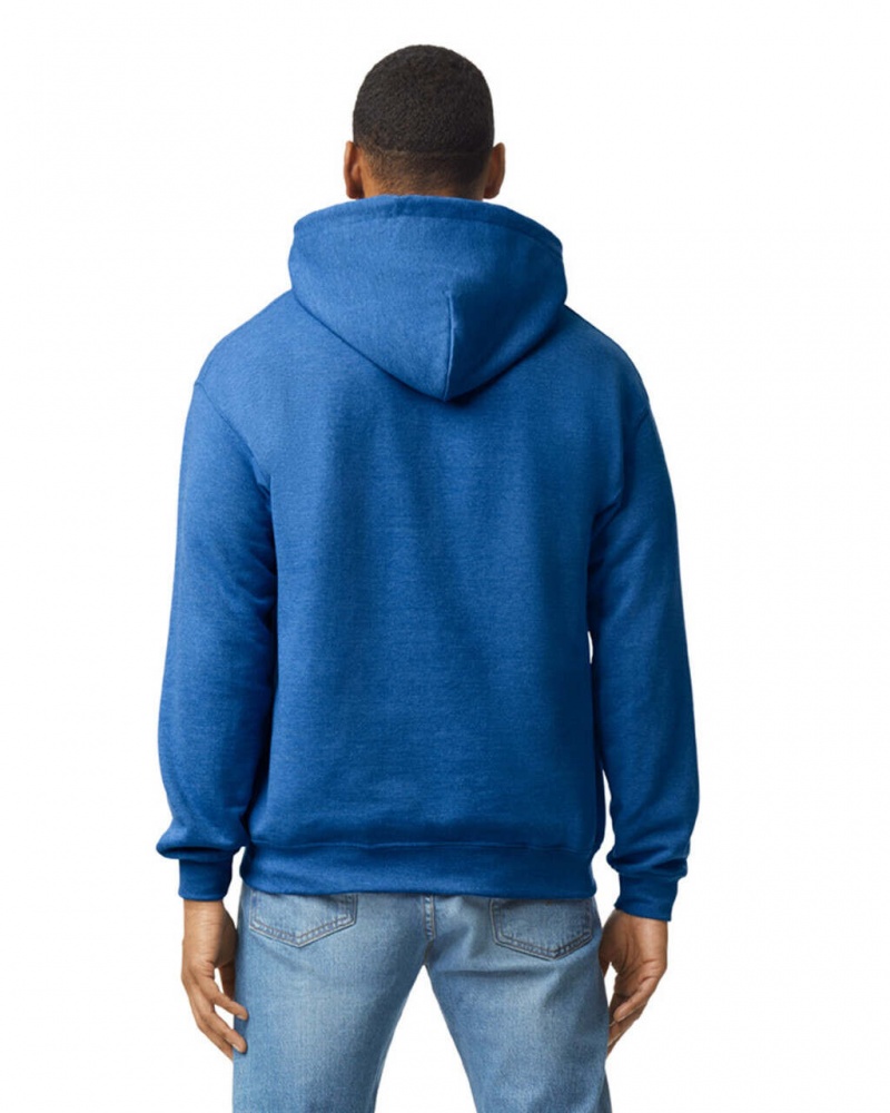 Heather Sport Royal Men's Gildan 18500 Hoodie Sweatshirt | AXIU54638