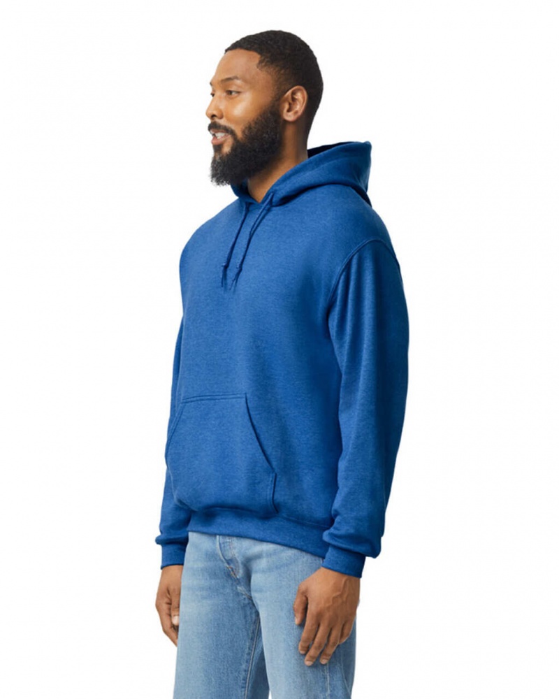 Heather Sport Royal Men's Gildan 18500 Hoodie Sweatshirt | AXIU54638