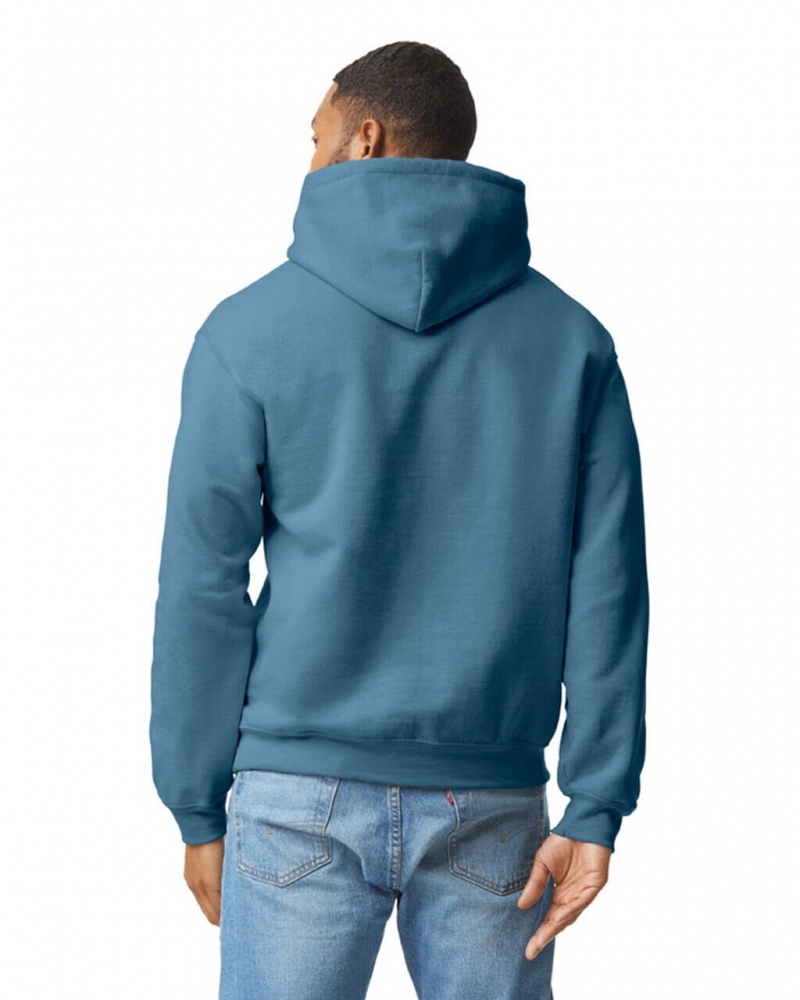 Indigo Blue Men's Gildan 18500 Hoodie Sweatshirt | TMBV74591