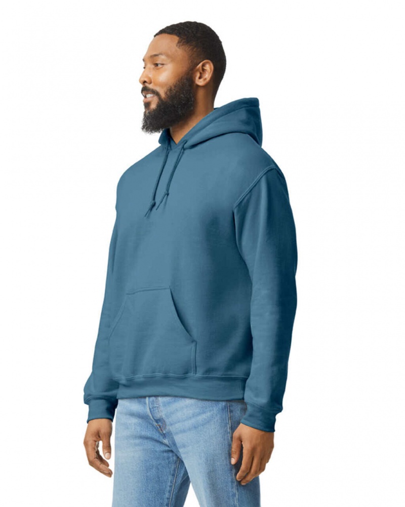 Indigo Blue Men's Gildan 18500 Hoodie Sweatshirt | TMBV74591