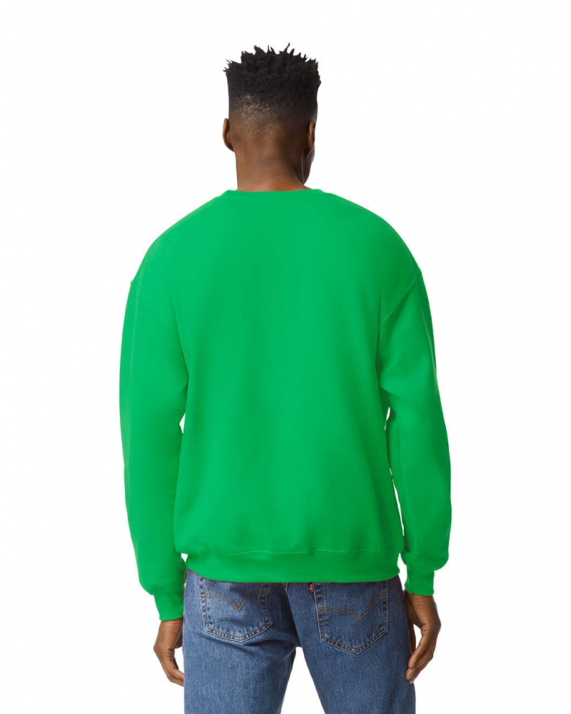 Iris Green Men's Gildan 18000 Crewneck Sweatshirt | LUJV83495