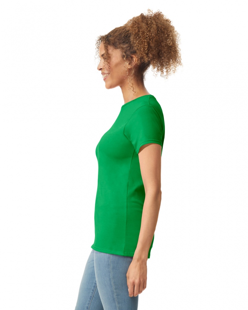 Irish Green Women's Gildan 64000L T-Shirts | DIQW61390