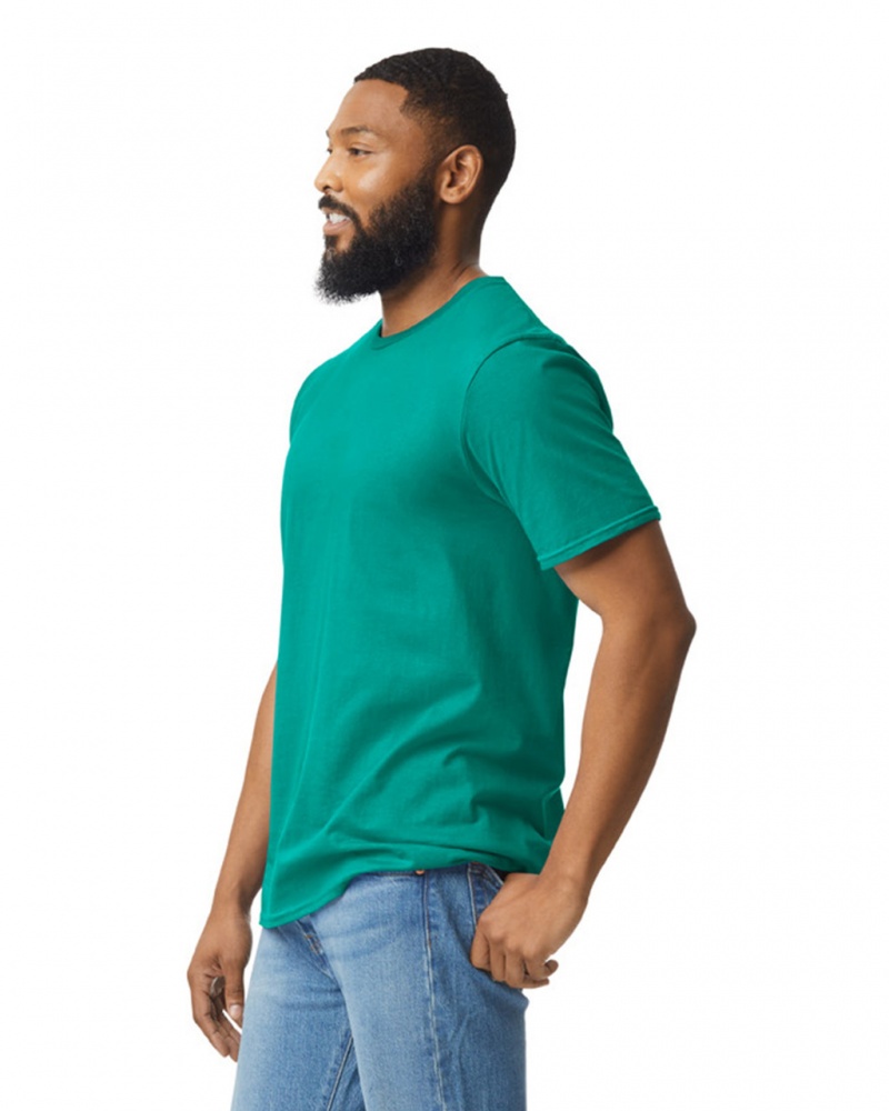 Jade Dome Men's Gildan 64000 T-Shirts | CKVG57369