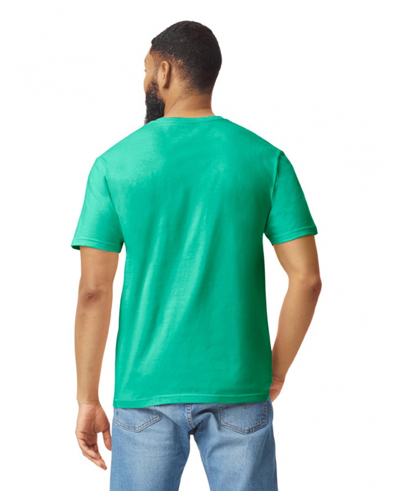 Kelly Green Men's Gildan 64000 T-Shirts | CWML85061