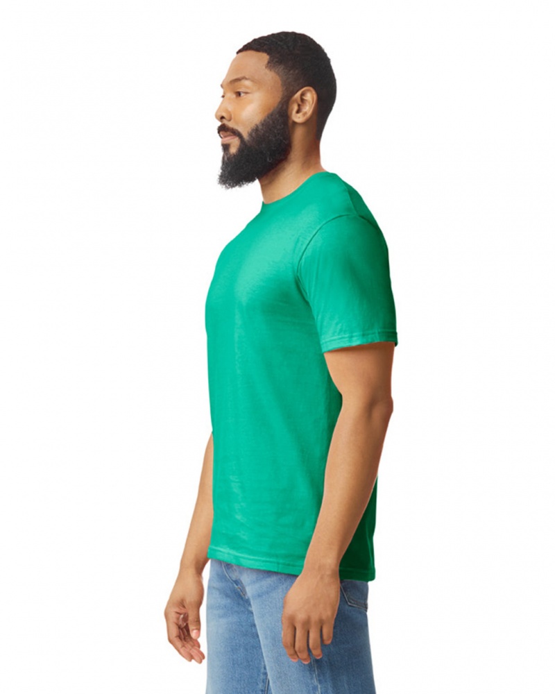 Kelly Green Men's Gildan 64000 T-Shirts | CWML85061