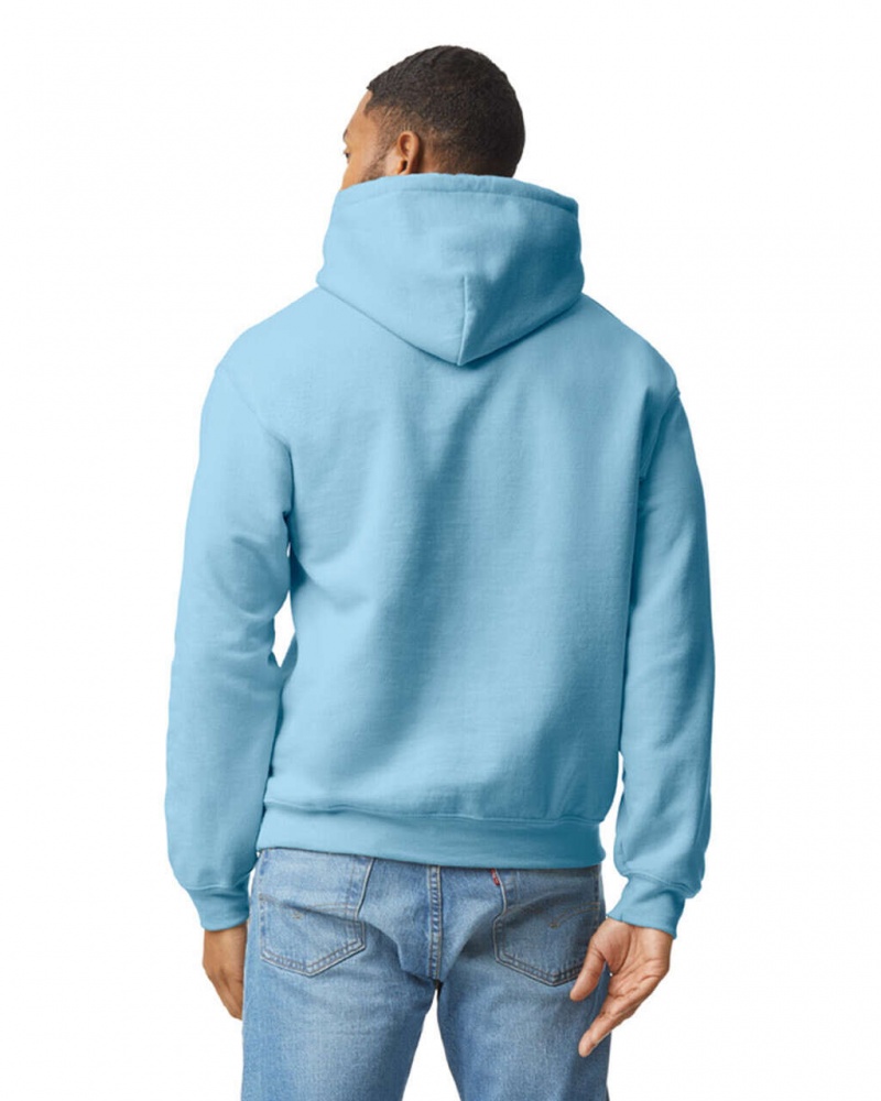 Light Blue Men's Gildan 18500 Hoodie Sweatshirt | TRKF46723