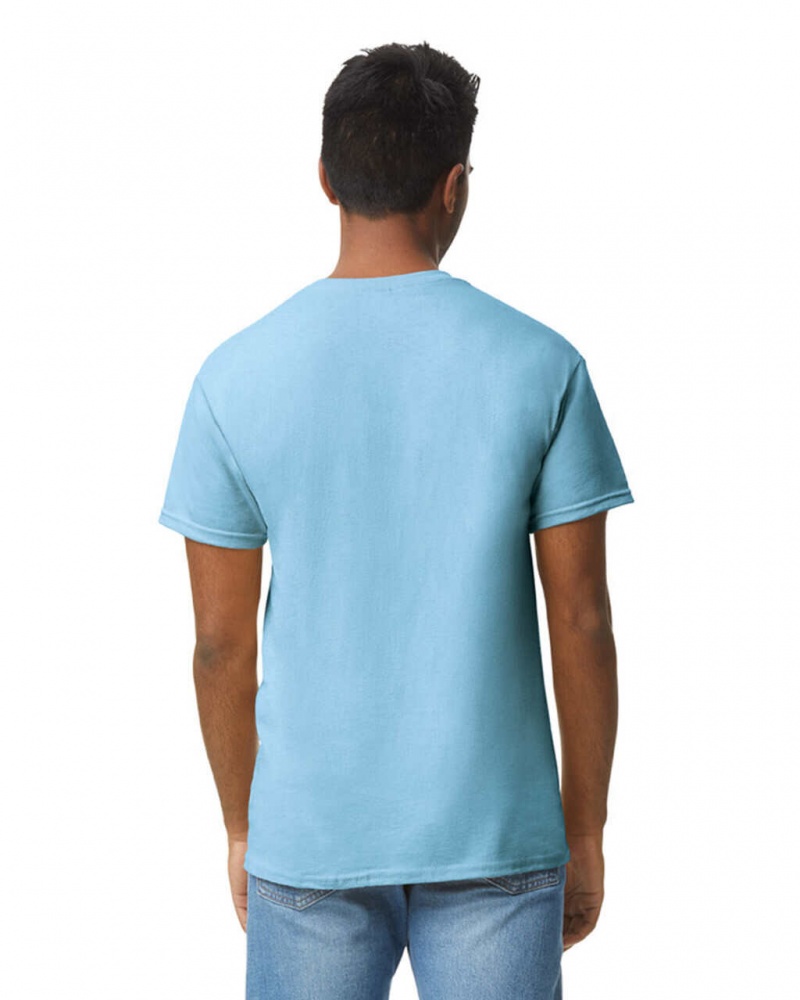 Light Blue Men's Gildan 5000 T-Shirts | GYNM62390