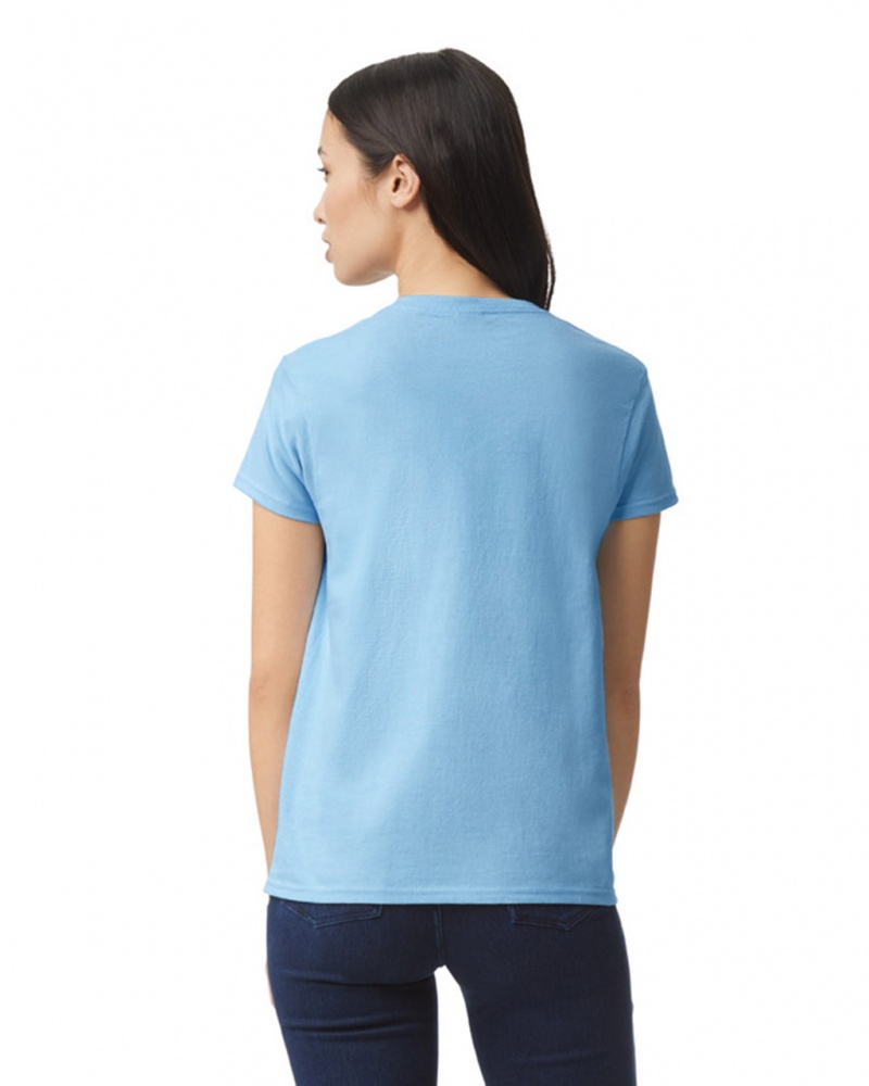 Light Blue Women's Gildan 2000L T-Shirts | QFGH86375