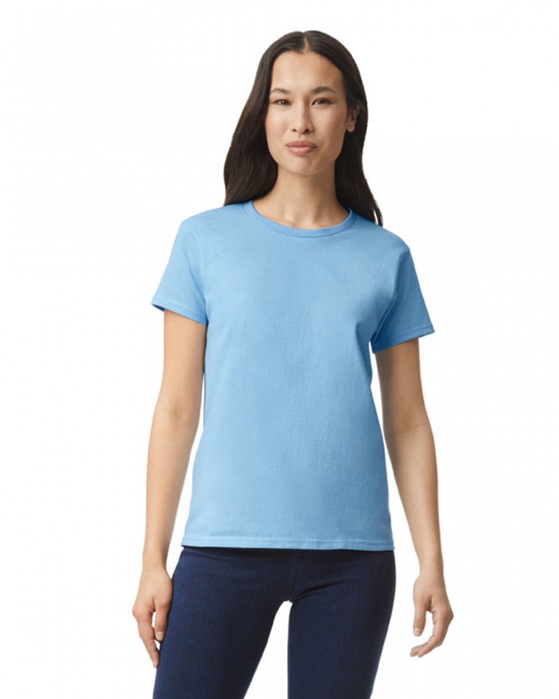 Light Blue Women's Gildan 2000L T-Shirts | QFGH86375