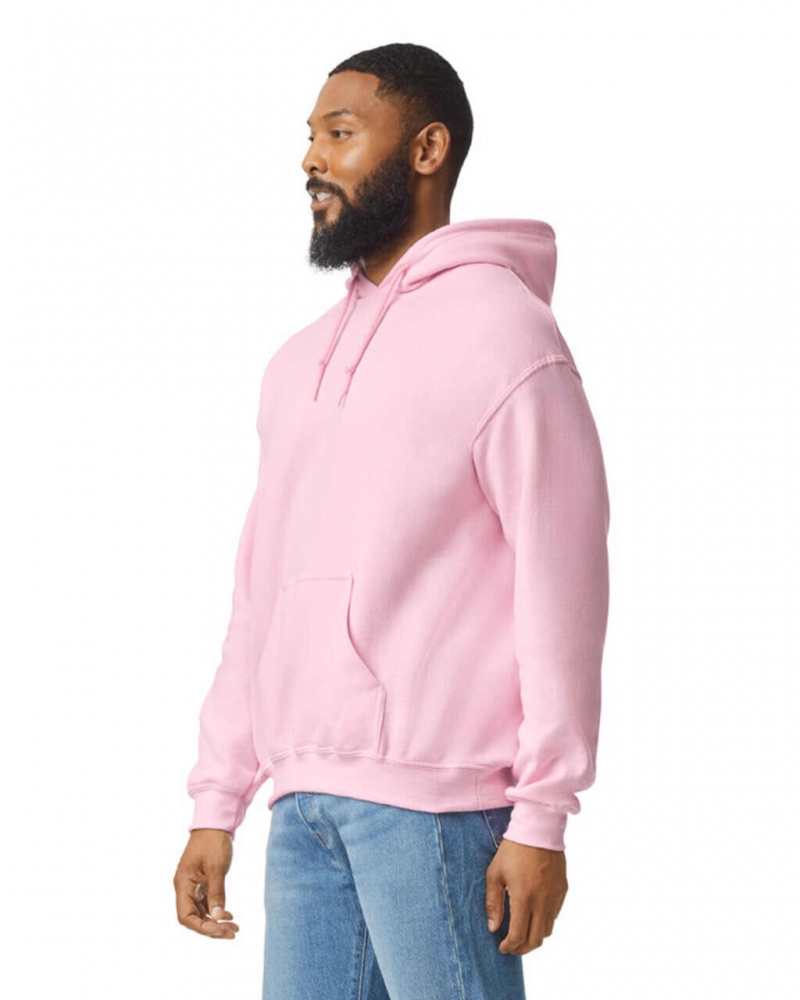 Light Pink Men's Gildan 18500 Hoodie Sweatshirt | HVEA28915